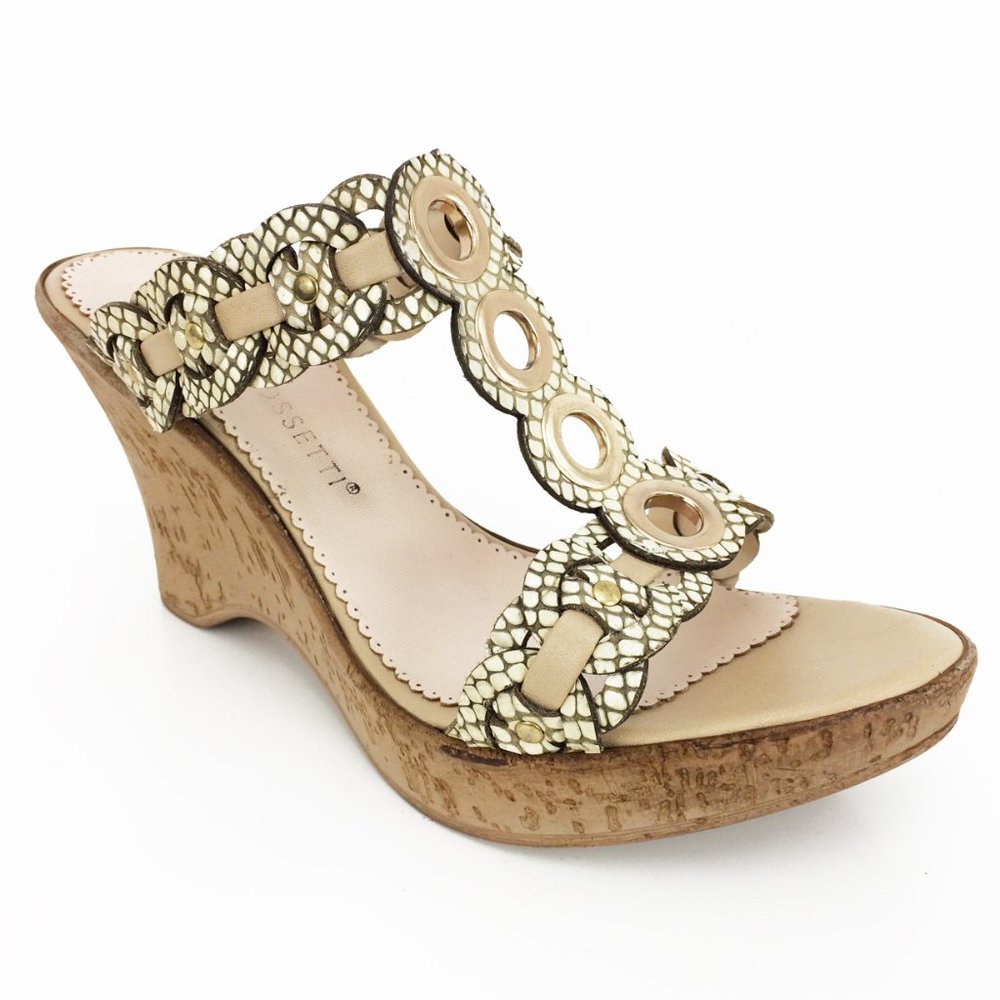 Carlo Rossetti Wedge Sandals Size 9